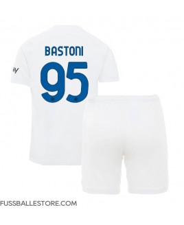 Günstige Inter Milan Alessandro Bastoni #95 Auswärts Trikotsatzt Kinder 2023-24 Kurzarm (+ Kurze Hosen)